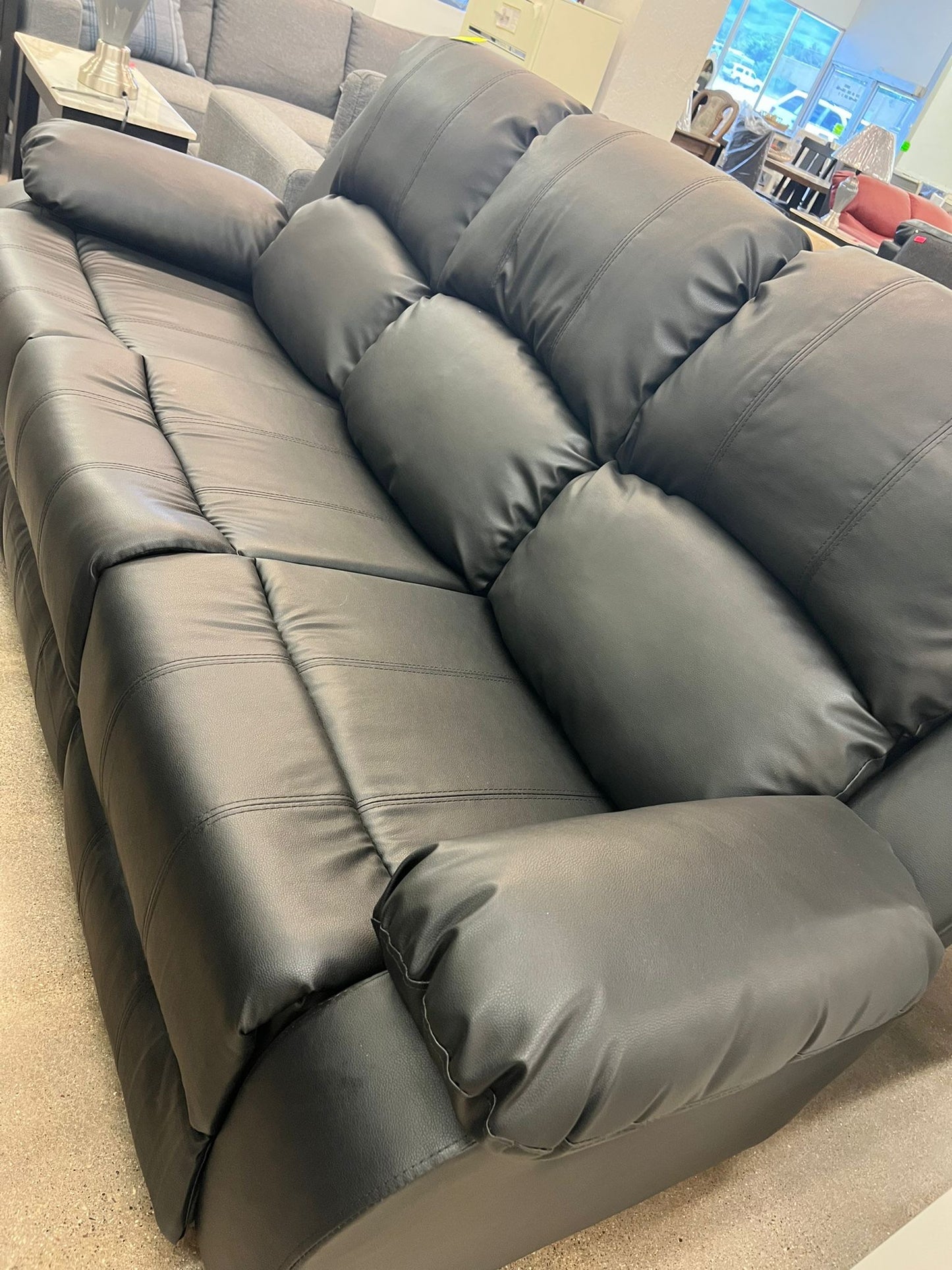 Black Manual Recliner Sofa *As is