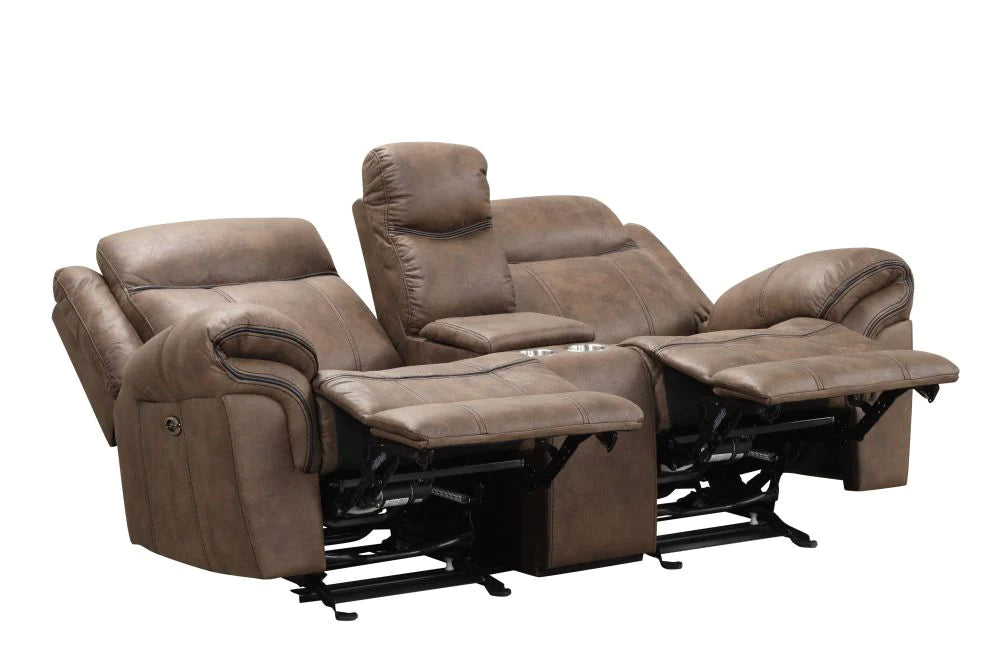2 SOFA + LOVE SEAT-PC Motion Glider Reclining Sofa Set – 87” POWER | BIG SIZE |
