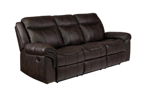 Sawyer Cocoa Brown Upholstered Tufted Sofa & Loveseat Set