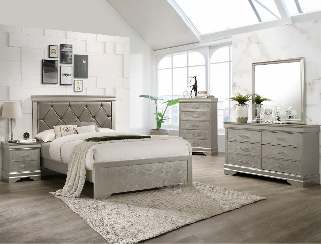 Amalia Silver Bedroom Set