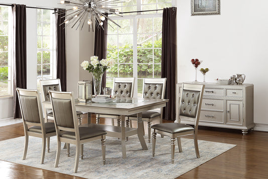 Elegant Silver Dining Table