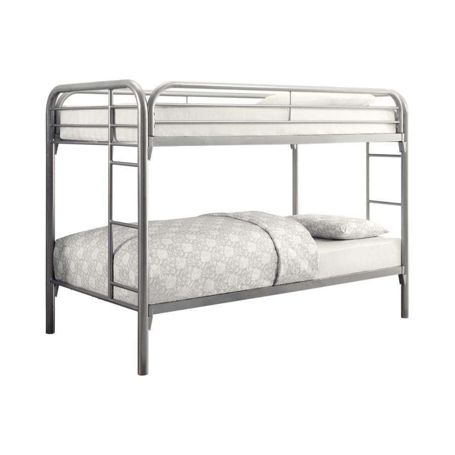 Morgan Silver Twin over Twin Bunk Bed